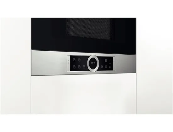 Bosch Serie | 8 BFR634GS1 - Mikrobølgeovn - til indbygning - 21 liter - 900 W - rustfrit stål