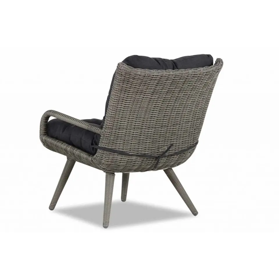 Bistroset 2 personen Wicker Grijs Garden Collections Dover