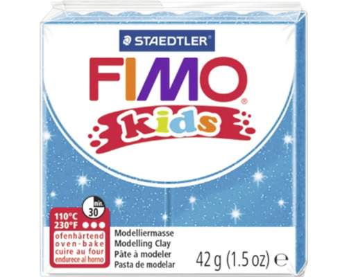 FIMO Kids Glitter blauw 42 g