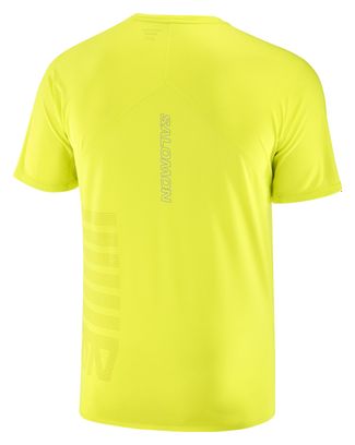 Maillot manches courtes Salomon Sense Aero Graphic Jaune Homme