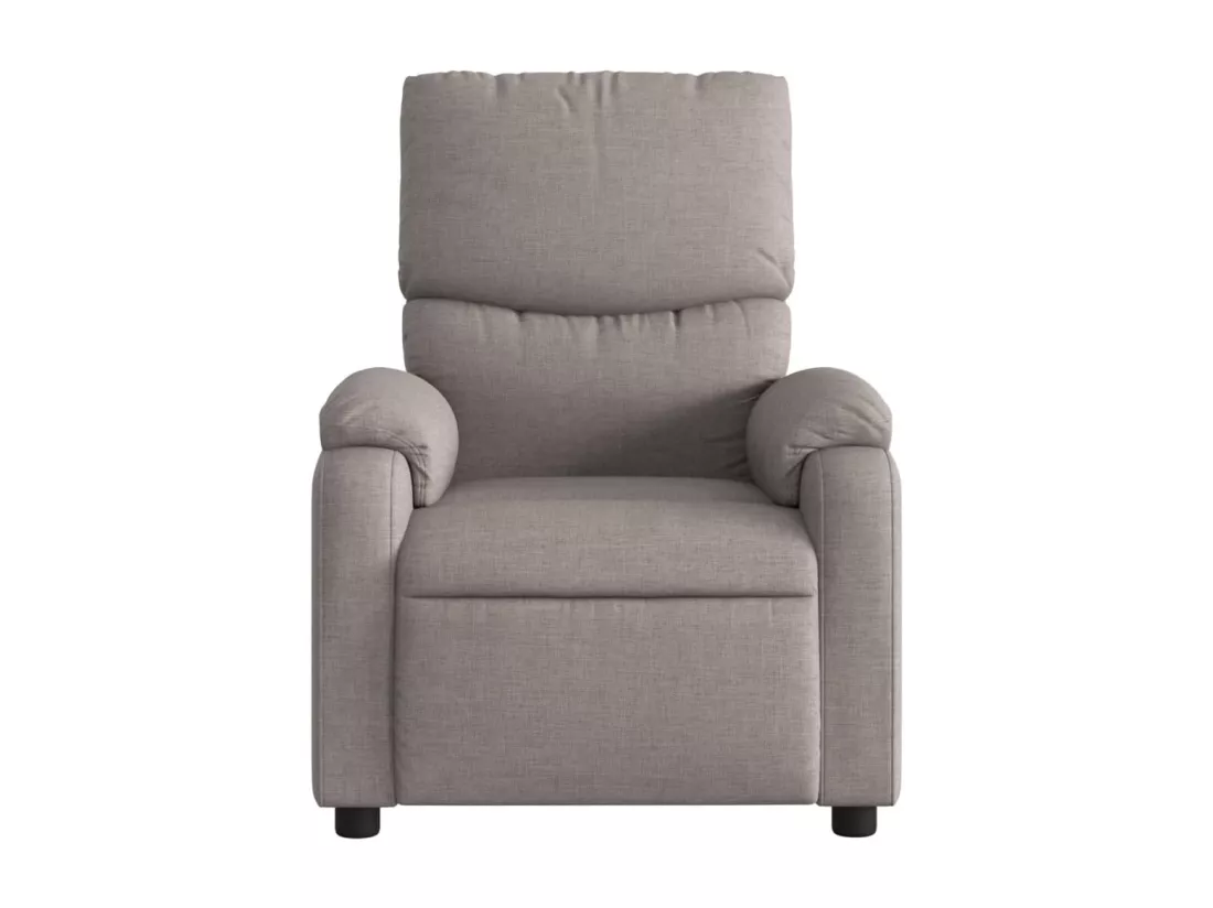 Fauteuil massant inclinable électrique Taupe Tissu