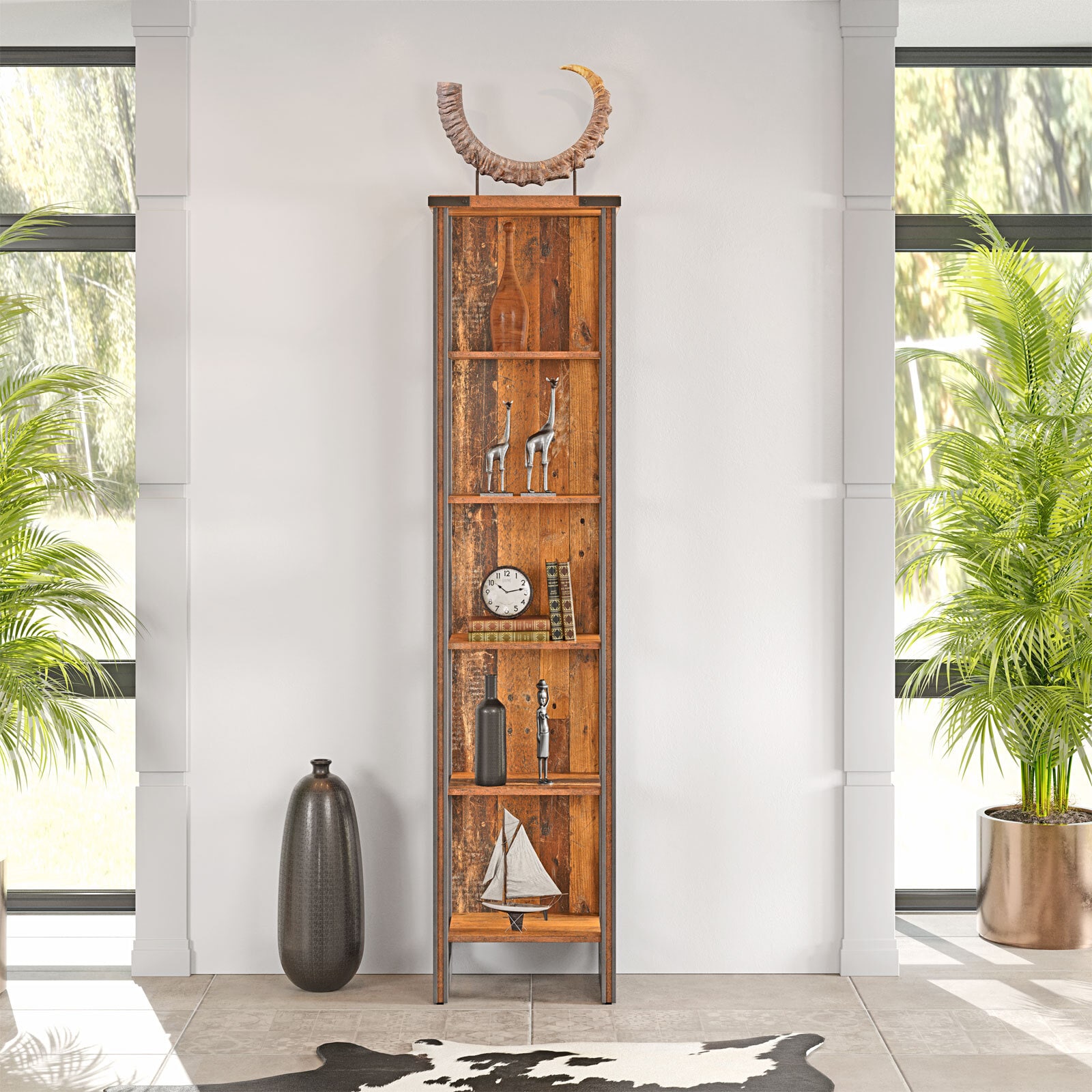 Regal Prime Old Wood Dekor/Anthrazit Matera 50x213x35 cm