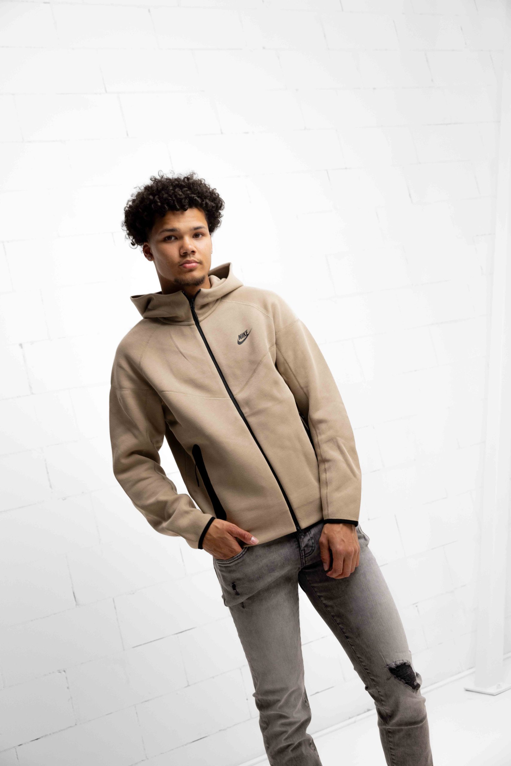 Nike Tech Fleece Trainingsjack Heren Bruin