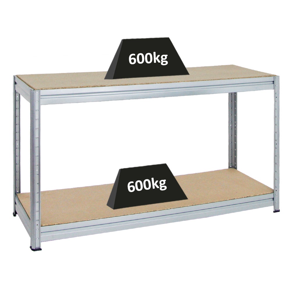 PROREGAL In hoogte verstelbare werkbank Dino HxBxD 90 x 160 x 60 cm Draagvermogen 600 kg Gegalvaniseerd