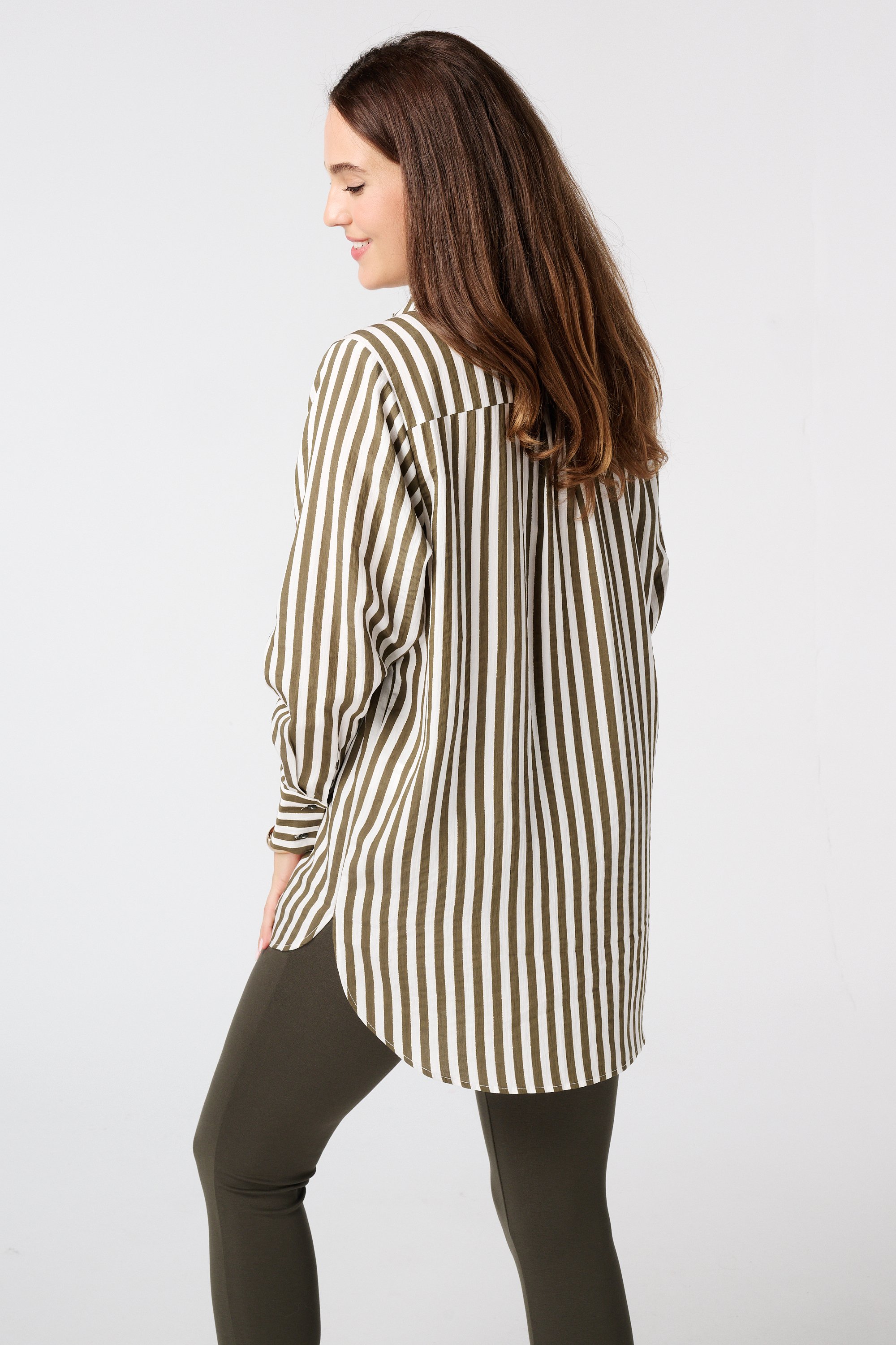 Oversized blouse Multi Khaki