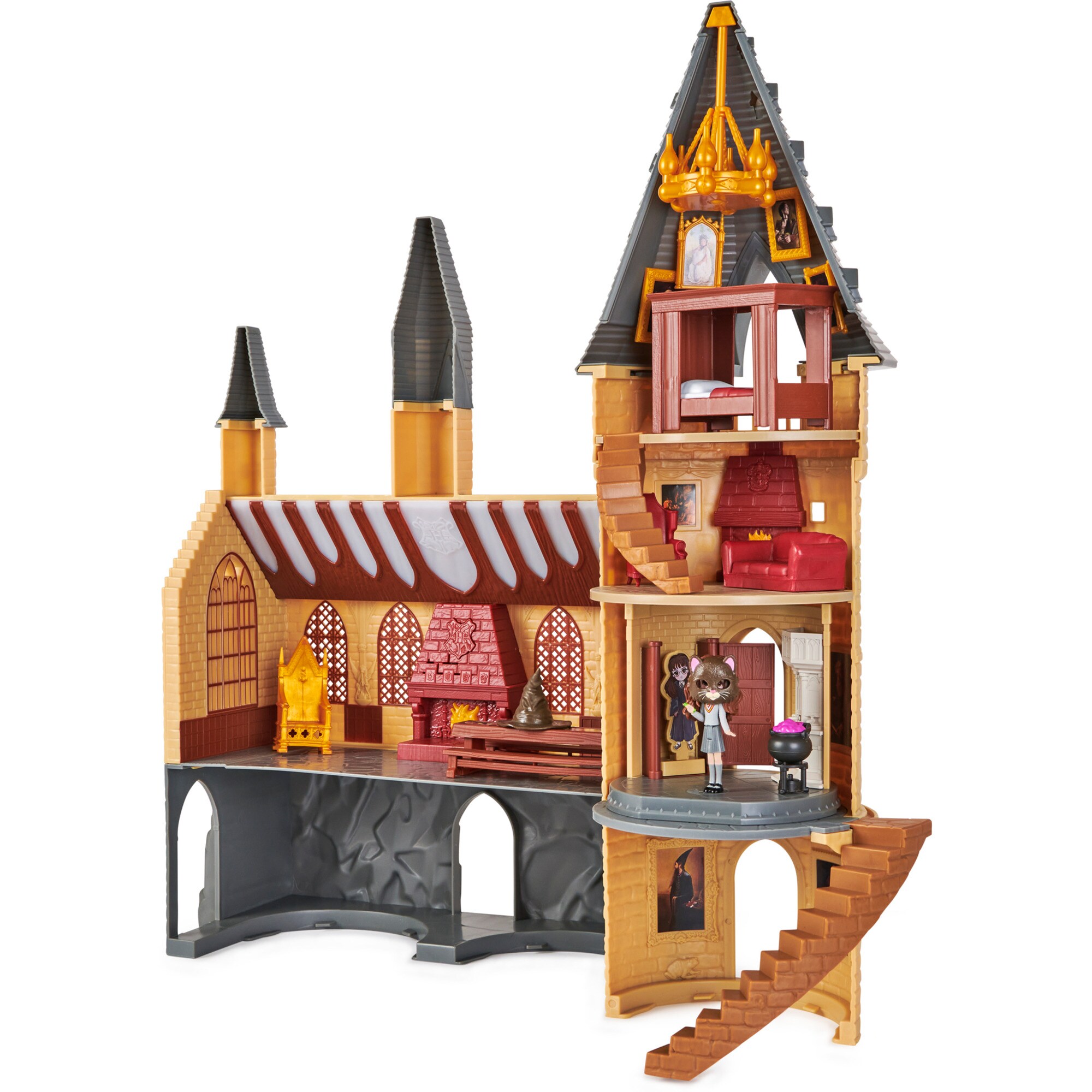 Spin Master Spielfigur Wizarding World Harry Potter - Hogwarts Schloss Spielset mit Licht und Sound