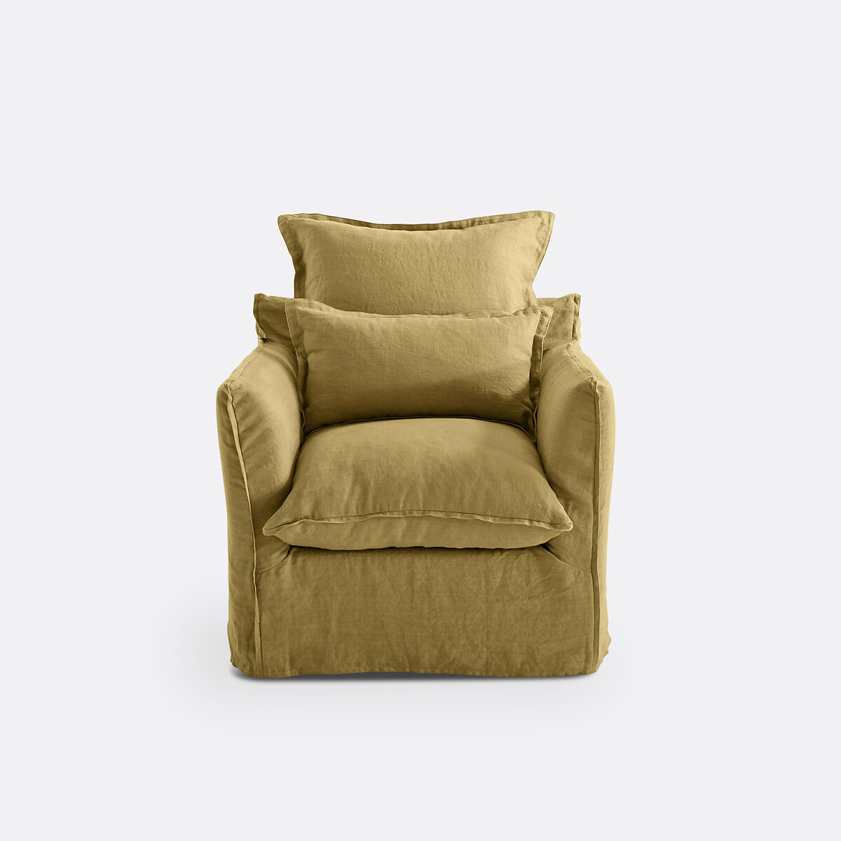 LA REDOUTE INTERIEURS<br>Poltrona de linho Gekreukt, Odna