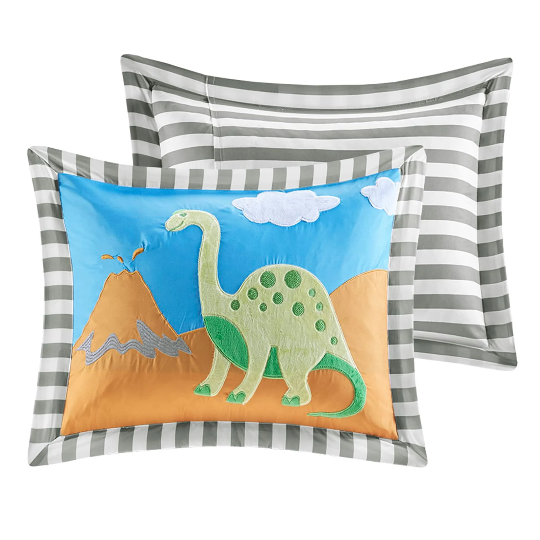 Clément - Maison Douillette 3 Morceaux Lit Simple - Dinosaures