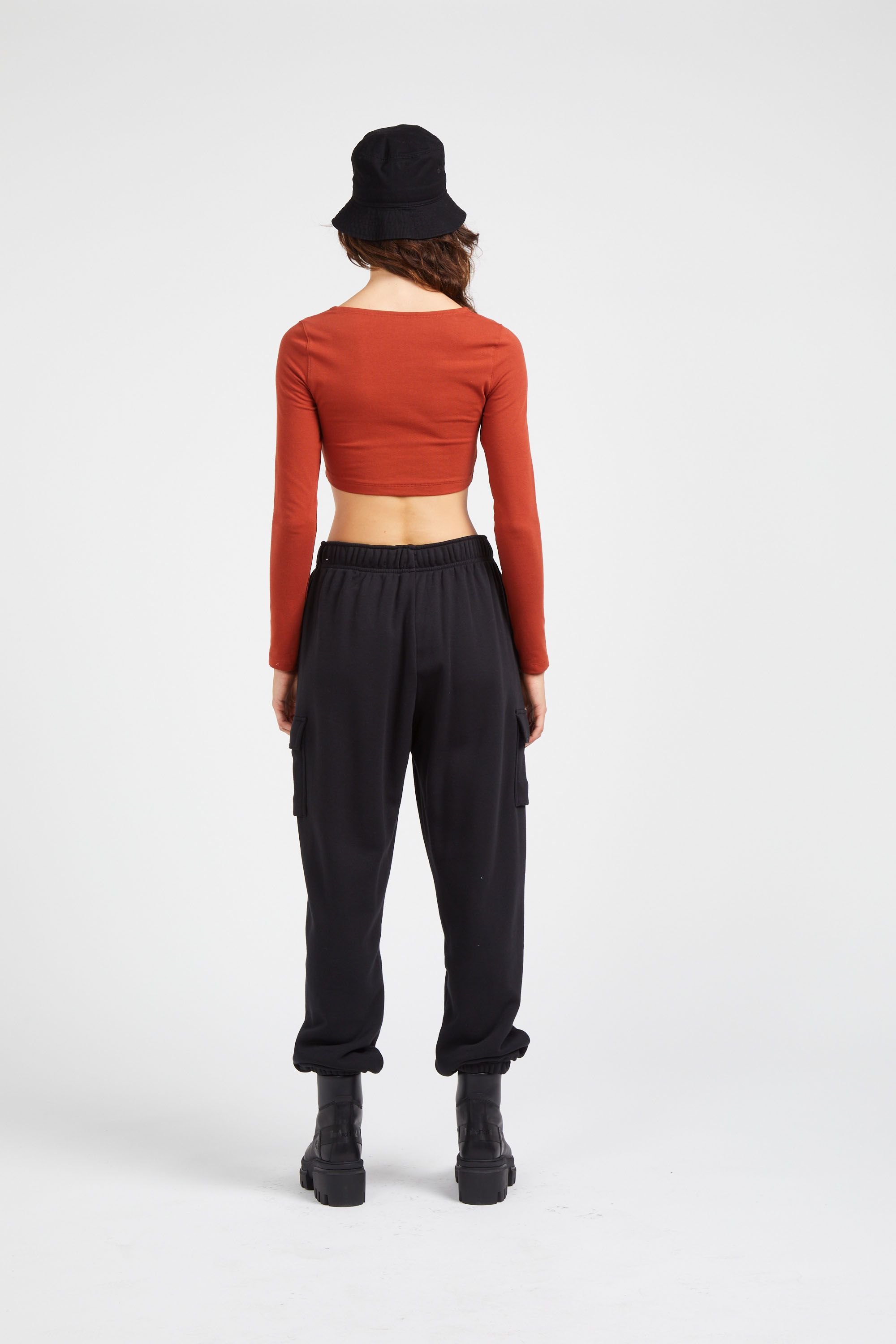 NIKE Top court  LS CROP TOP Orange