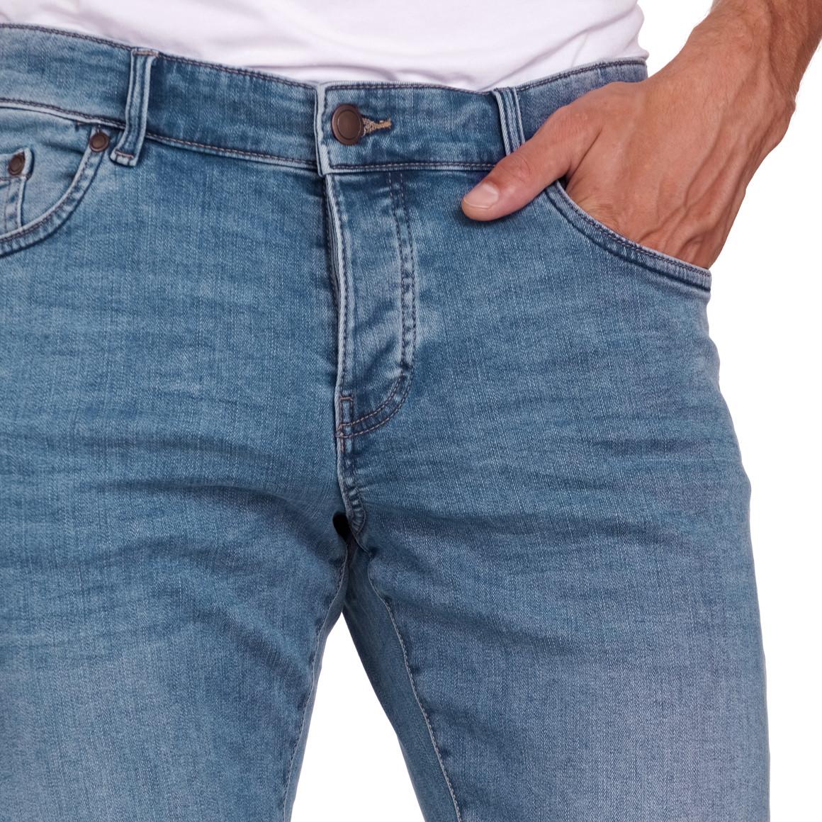 VanVaan Herren Slim-Jeans im Five-Pocket-Style blau