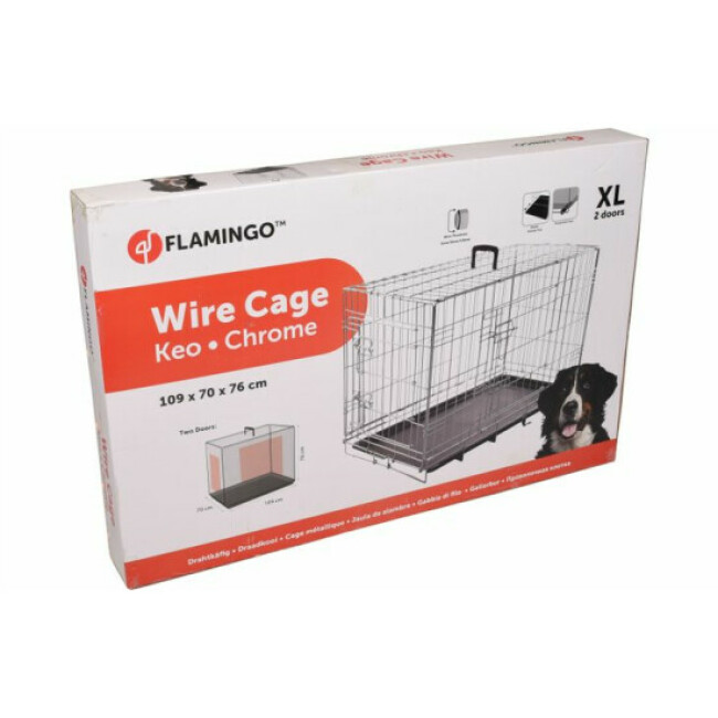 Cage pour chien métallique 2 portes