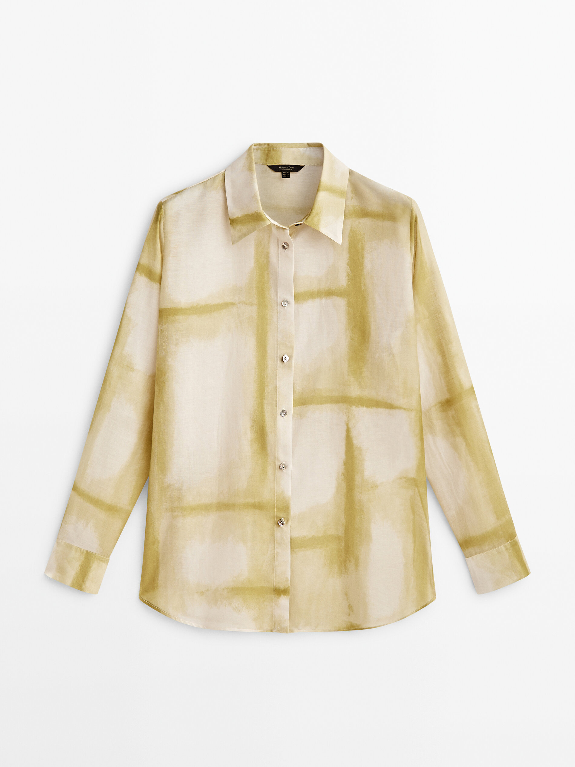 Camisa com estampa desfocada - VERDE