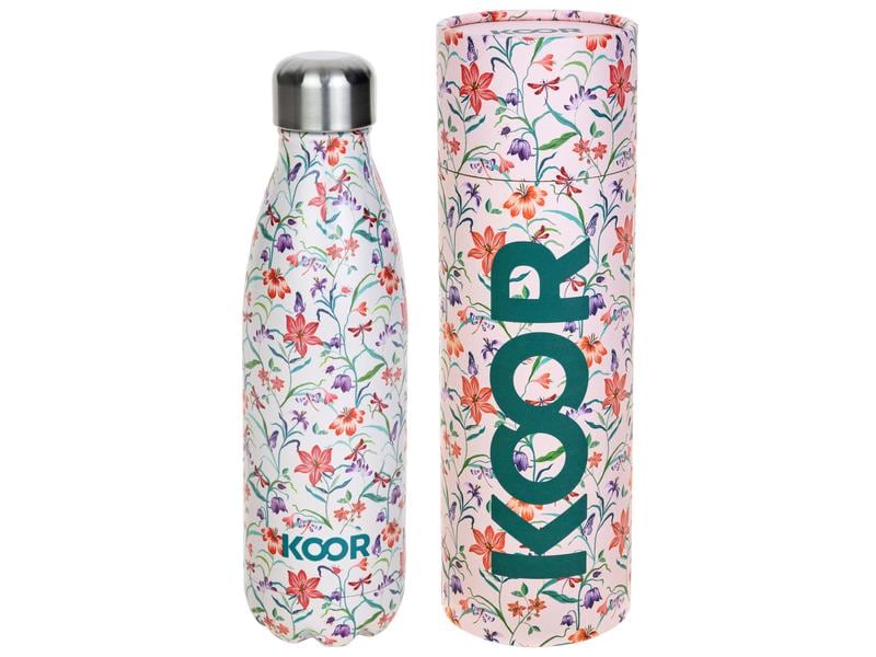 KOOR Trinkflasche Flura 500 ml Thermosflasche aus Edelstahl