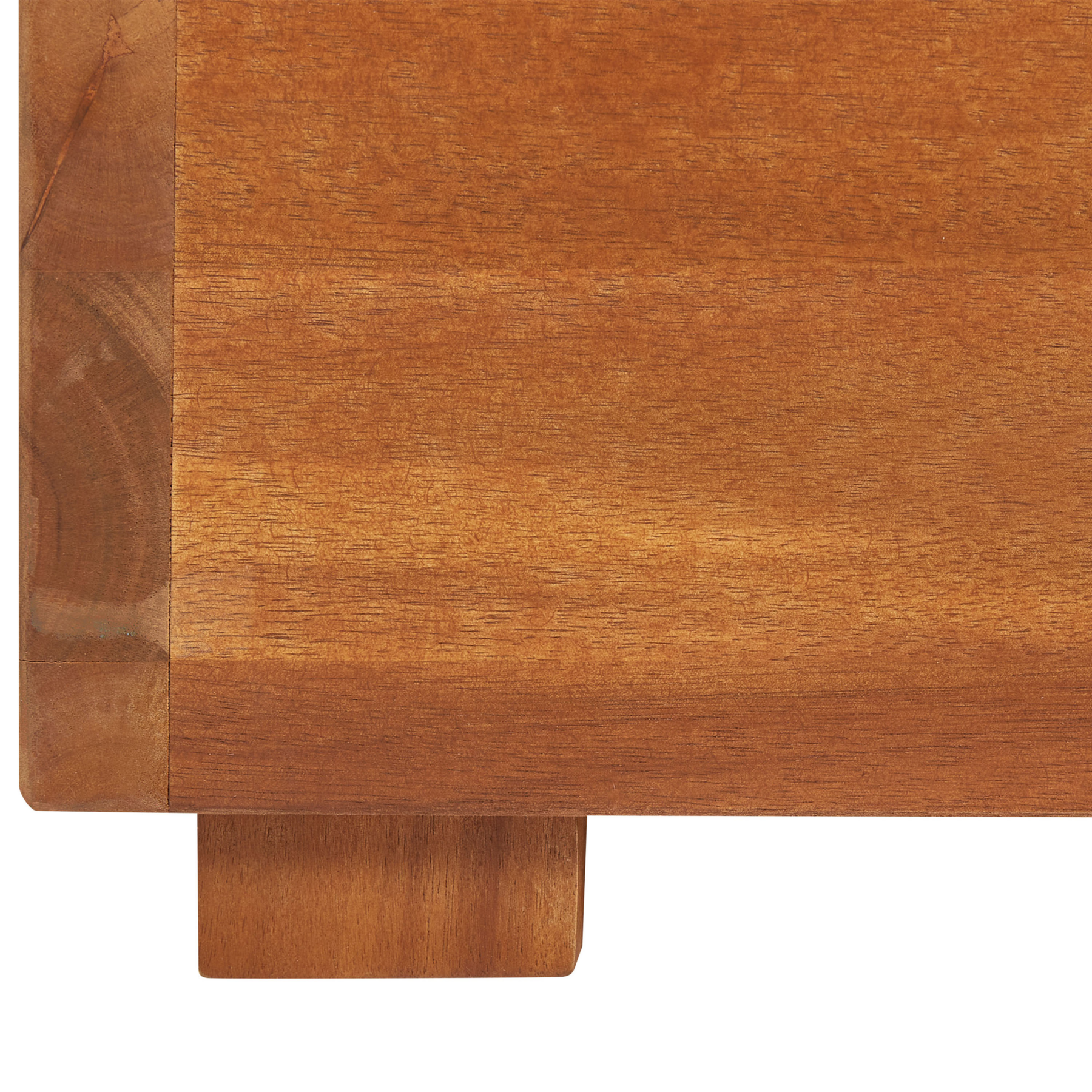 Beliani - FANANO - Ligstoel - Gebroken wit - Acaciahout