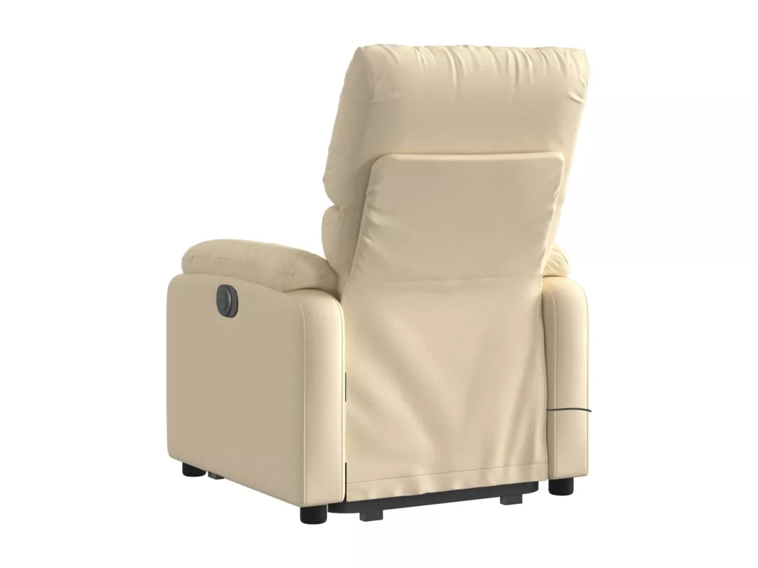 Fauteuil inclinable massant Crème Tissu