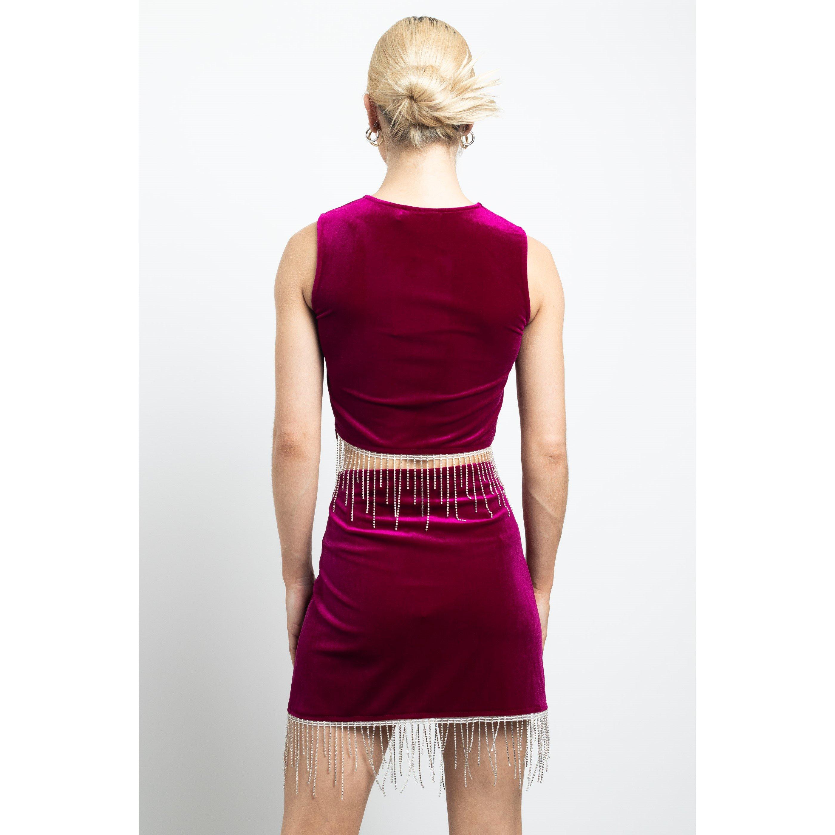 Daisy Street Velvet Crop Top