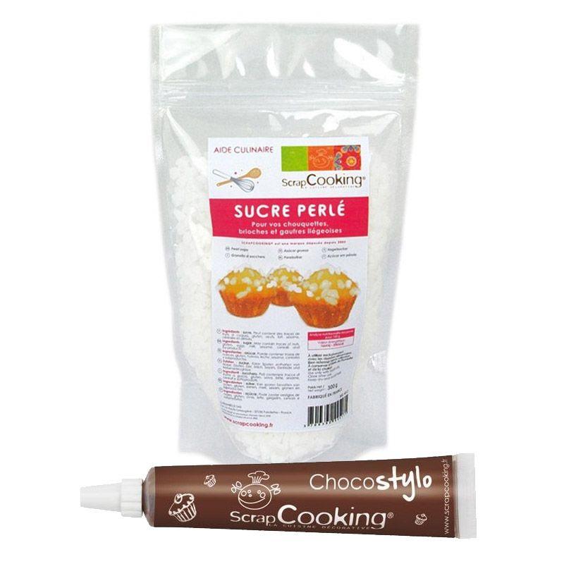 Sucre perlé 300 g + 1 Stylo chocolat Scrapcooking