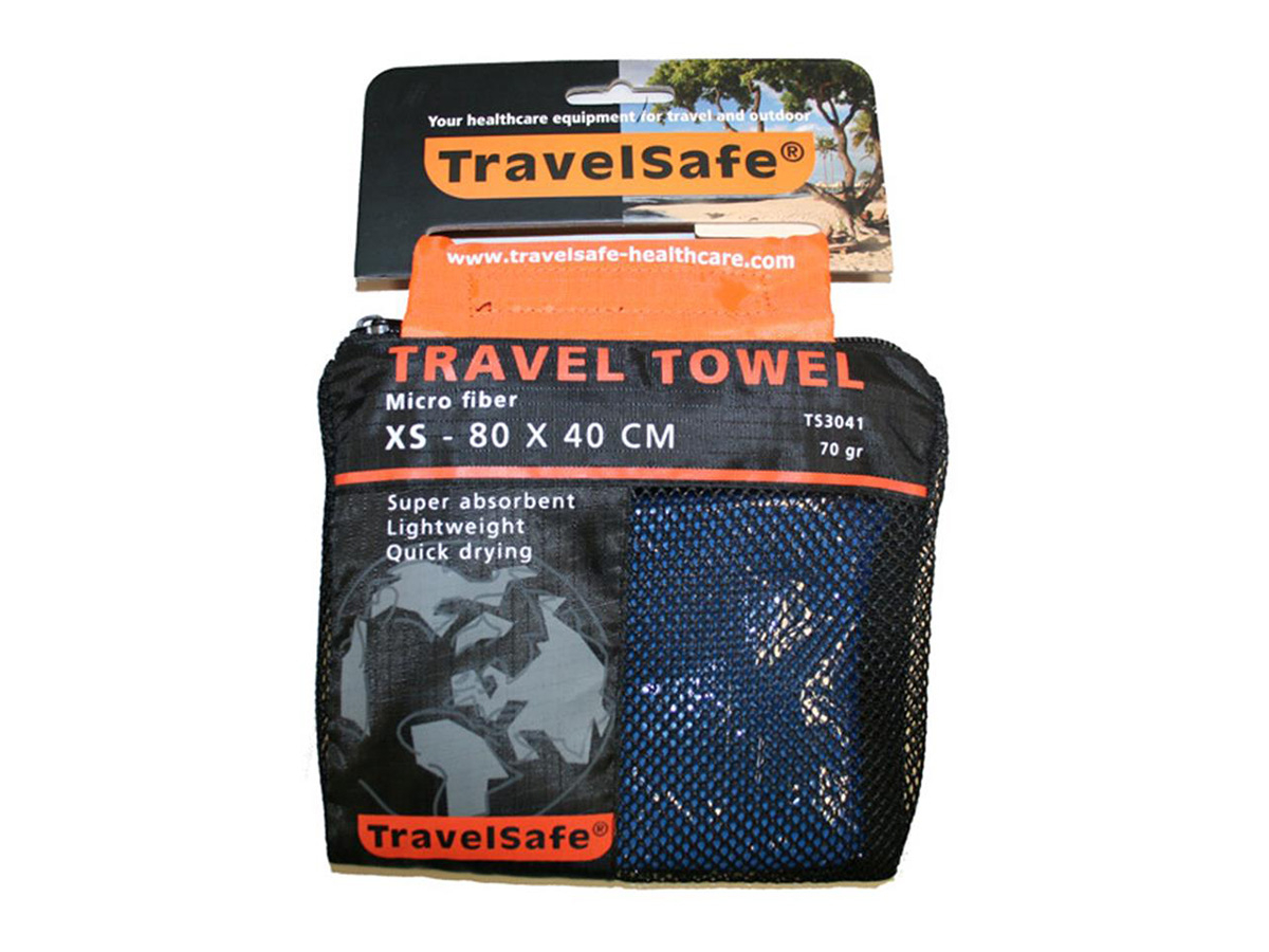 TravelSafe Blue reishanddoek - 80 x 40 cm
