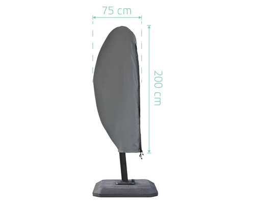 Beschermhoes voor Garden Place parasol, 200 cm hoog, grijs