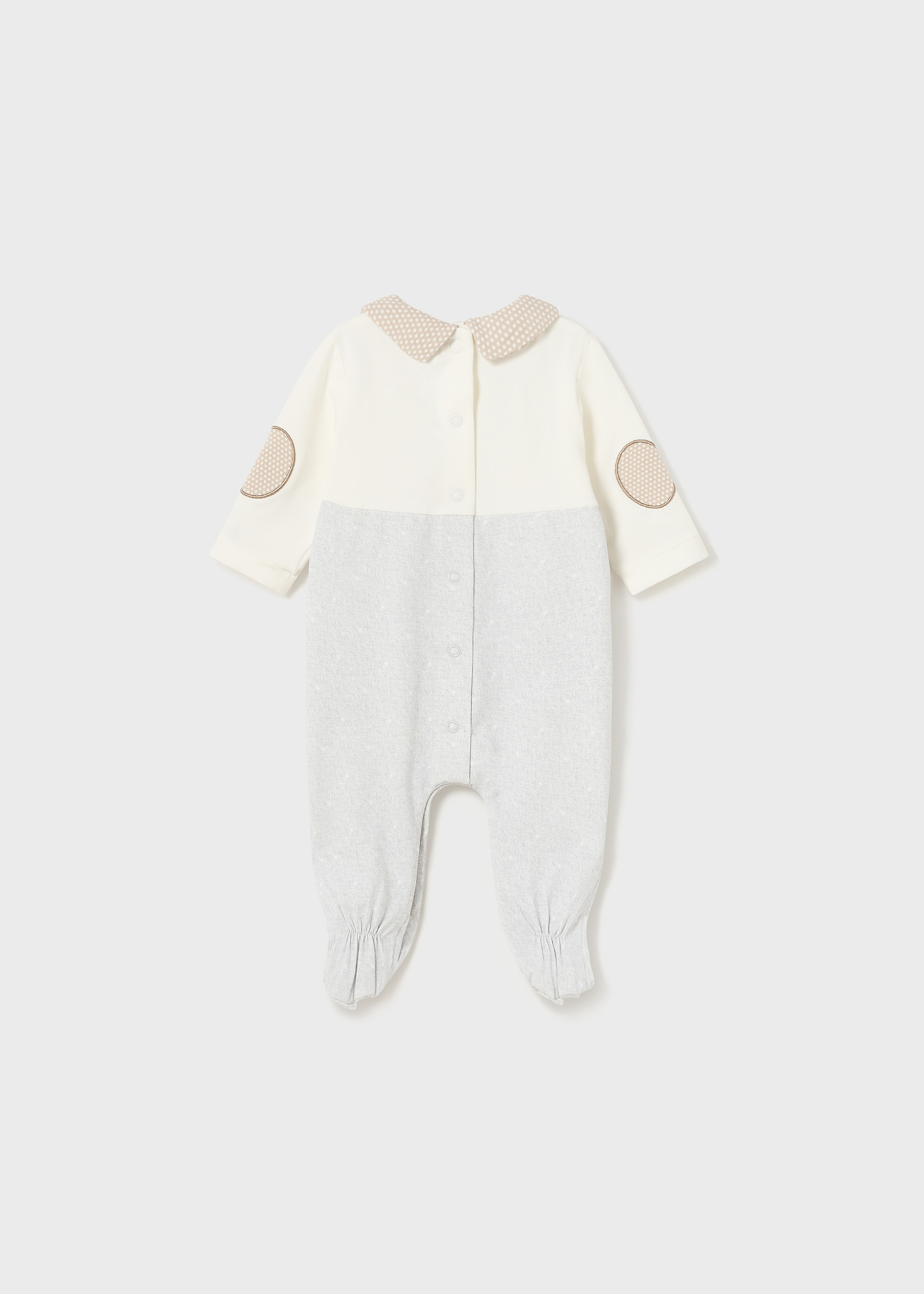 Conjunto de 2 pijamas com gola de algodão sustentável para recém-nascido
