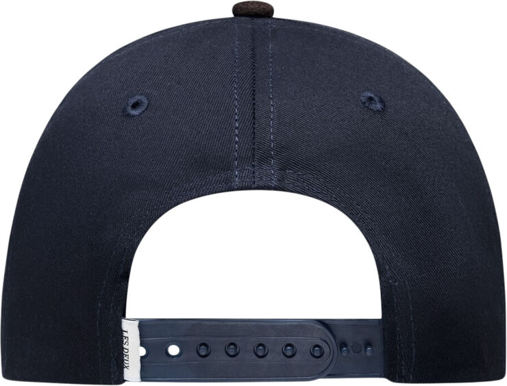 Les Deux Baseball Cap Contrast Suede II Dark navy/coffee brown