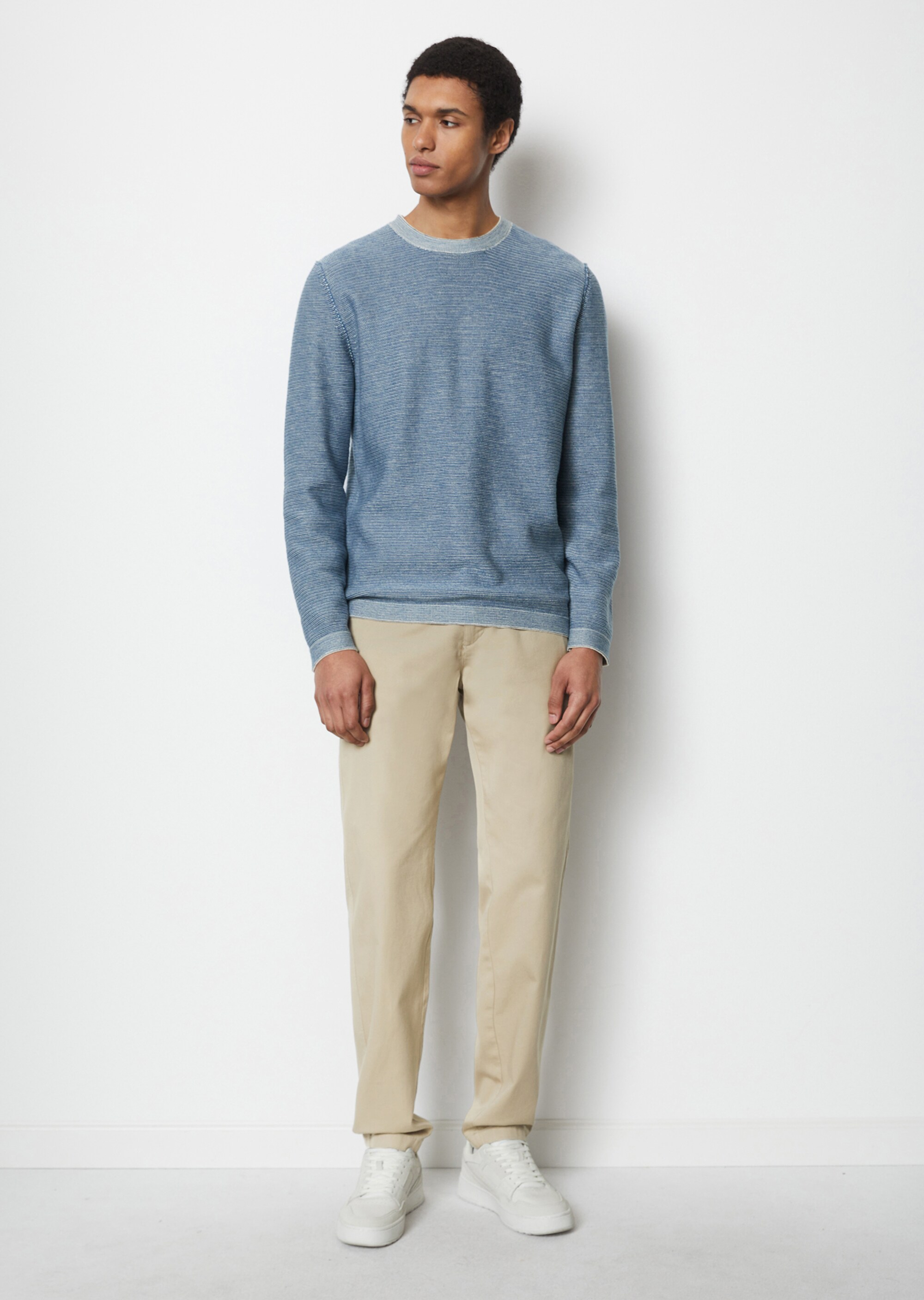 Pullover regular aus Bio-Baumwolle und Leinen