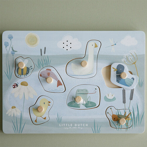 Little dutch knoppuzzel met geluid little goose - 7st