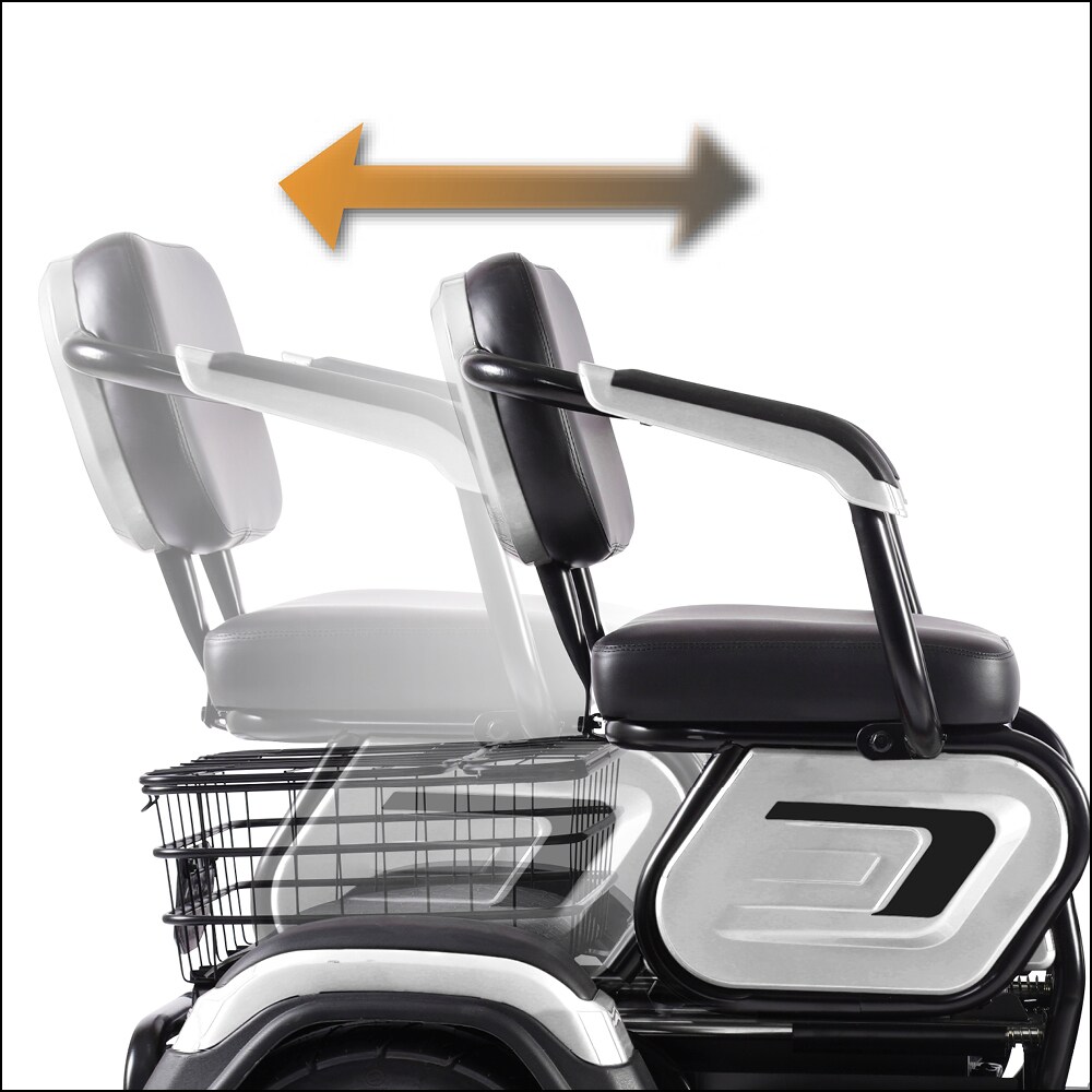 ENEWAY Elektromobil Bari - ETrike - E-Mobil - 3-Rad 6 km/h führerscheinfrei helmfrei silber