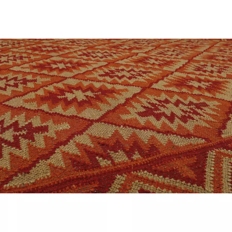 Green Looop Handweb-Teppich Clare rot