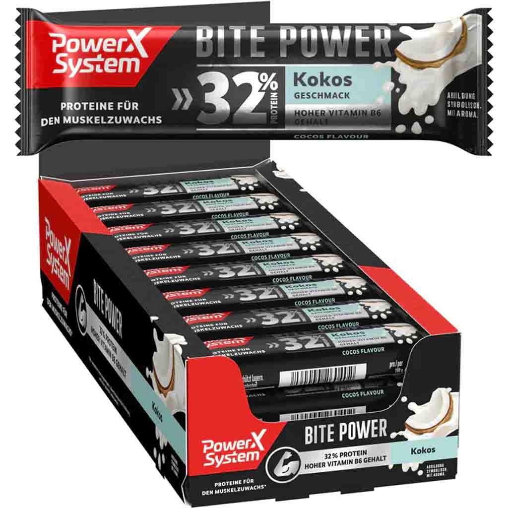 Power System Bite Power Proteinriegel Kokos 24x35g=840g MHD:28.7.25