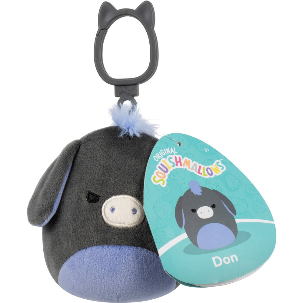 Køb Squishmallows 9 Cm P23 Clip-On Don Donkey