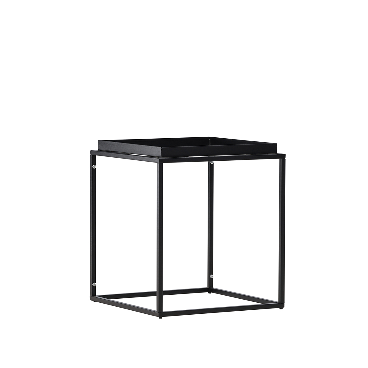 Metalen bijzettafel Ferre - 45 x 45 cm Zwart