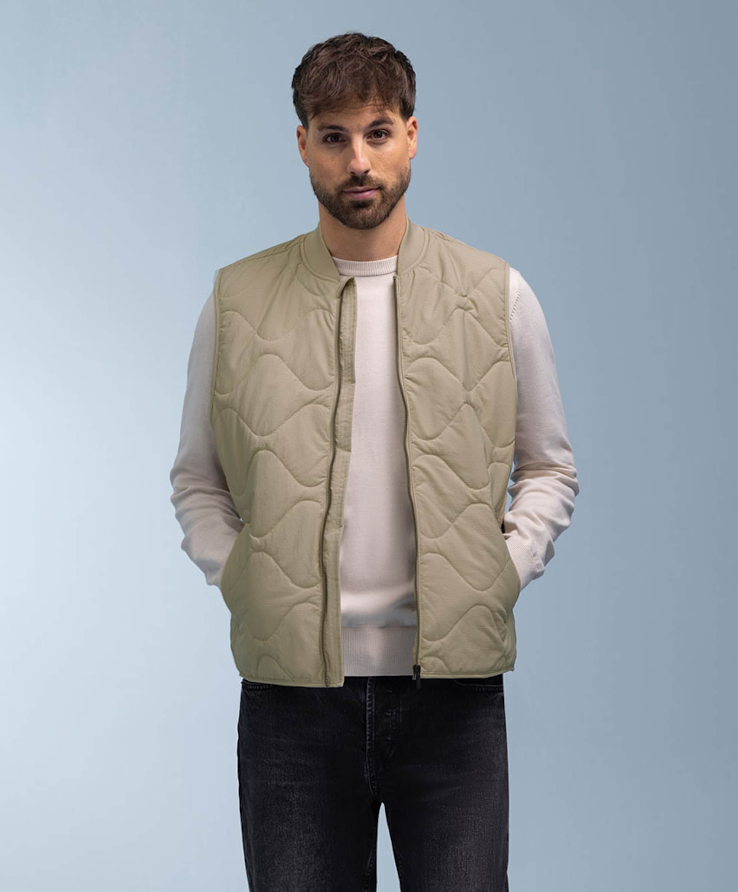 Bluefields Heren bodywarmer beige