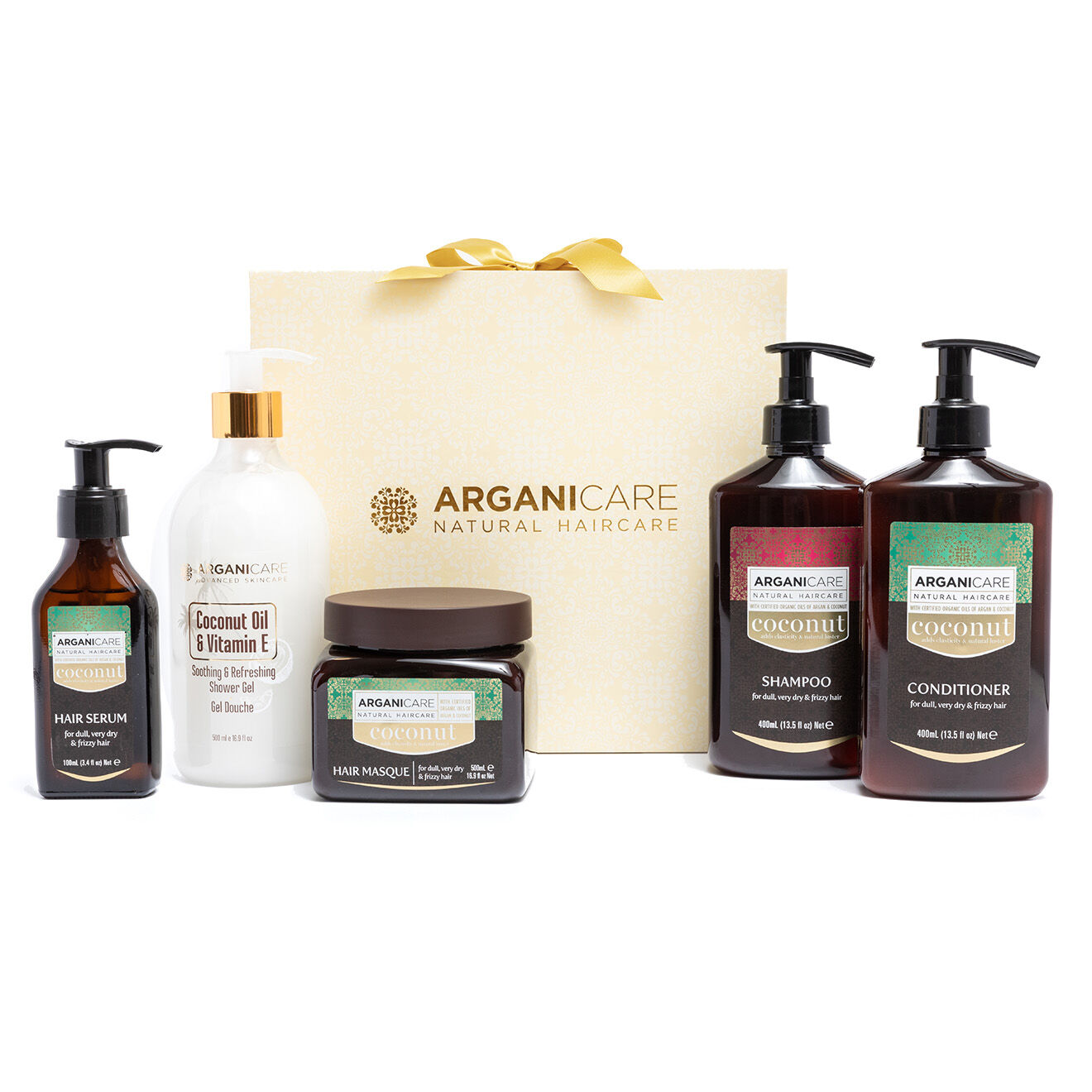 Arganicare Coffret Nutrition extrême à l'huile de Coco, Cheveux très secs, frisés, afros