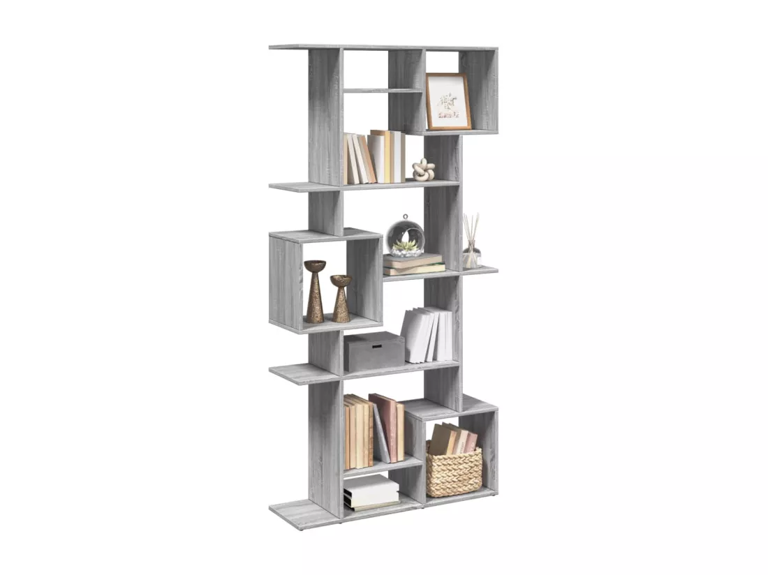 Bibliothèque sonoma gris 92x29x188 cm bois d'ingénierie