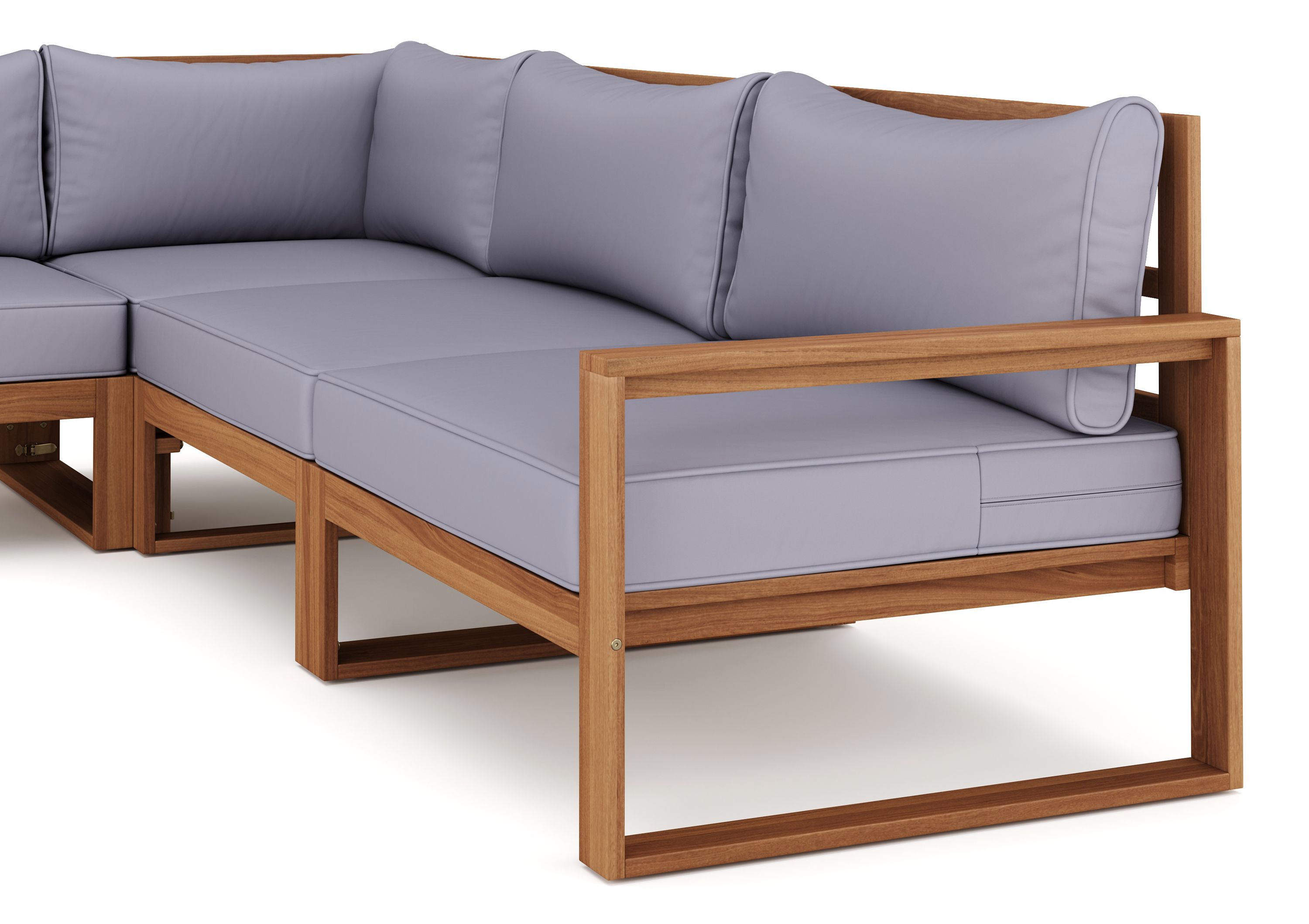 Lounge Holz BARBADOS natur/grau
