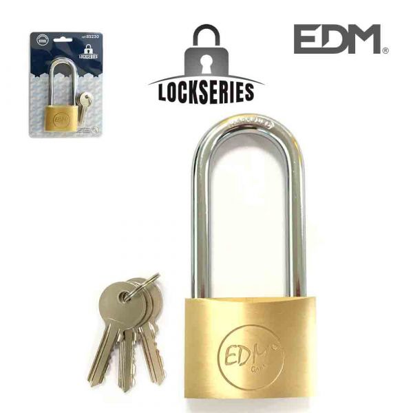 EDM Long Arc Brass Cadeado 50X80MM Blister