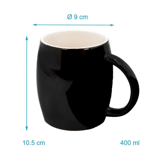 Kaffekop Kaffekrus i porcelæn med ske og låg 400 ml
