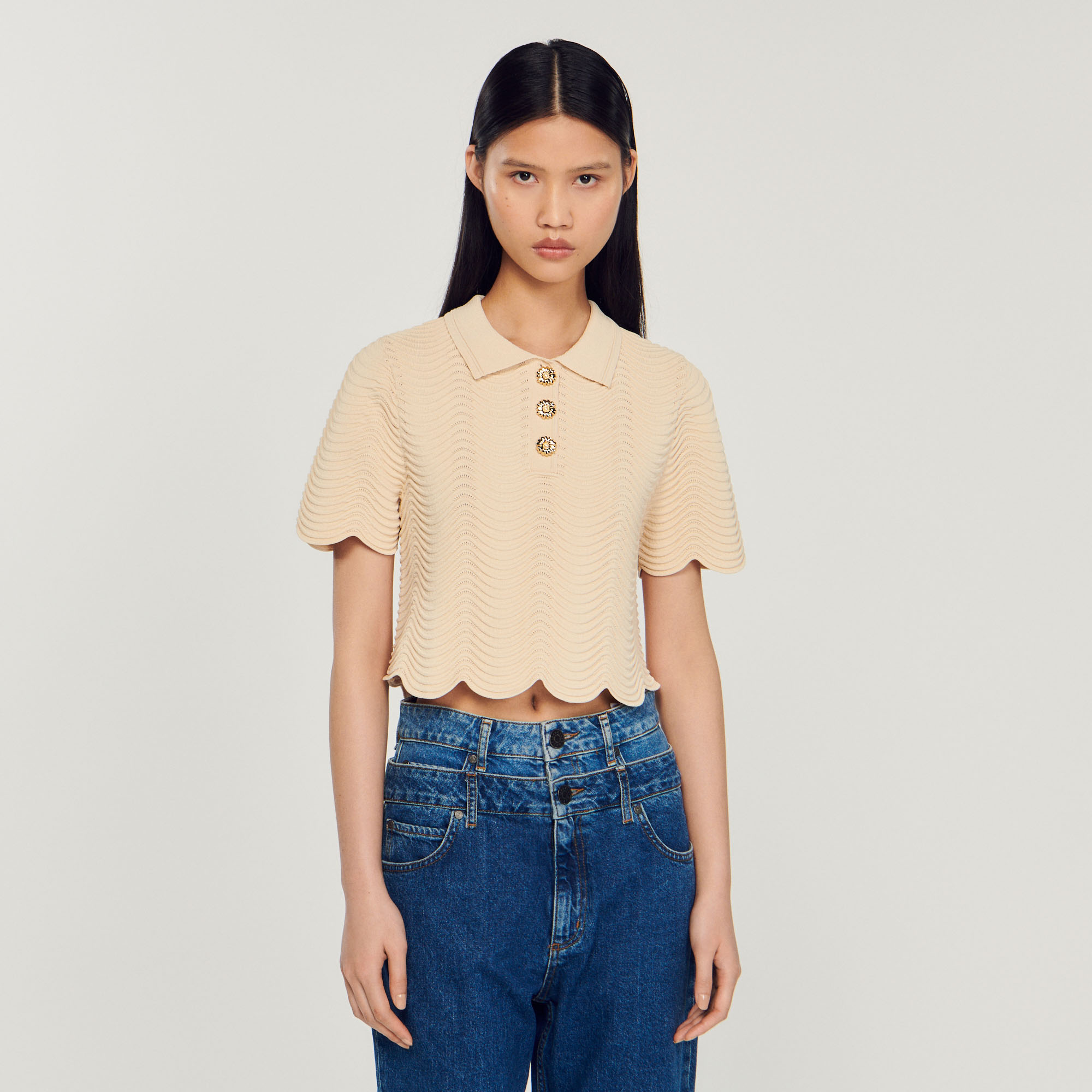 Pull court en maille