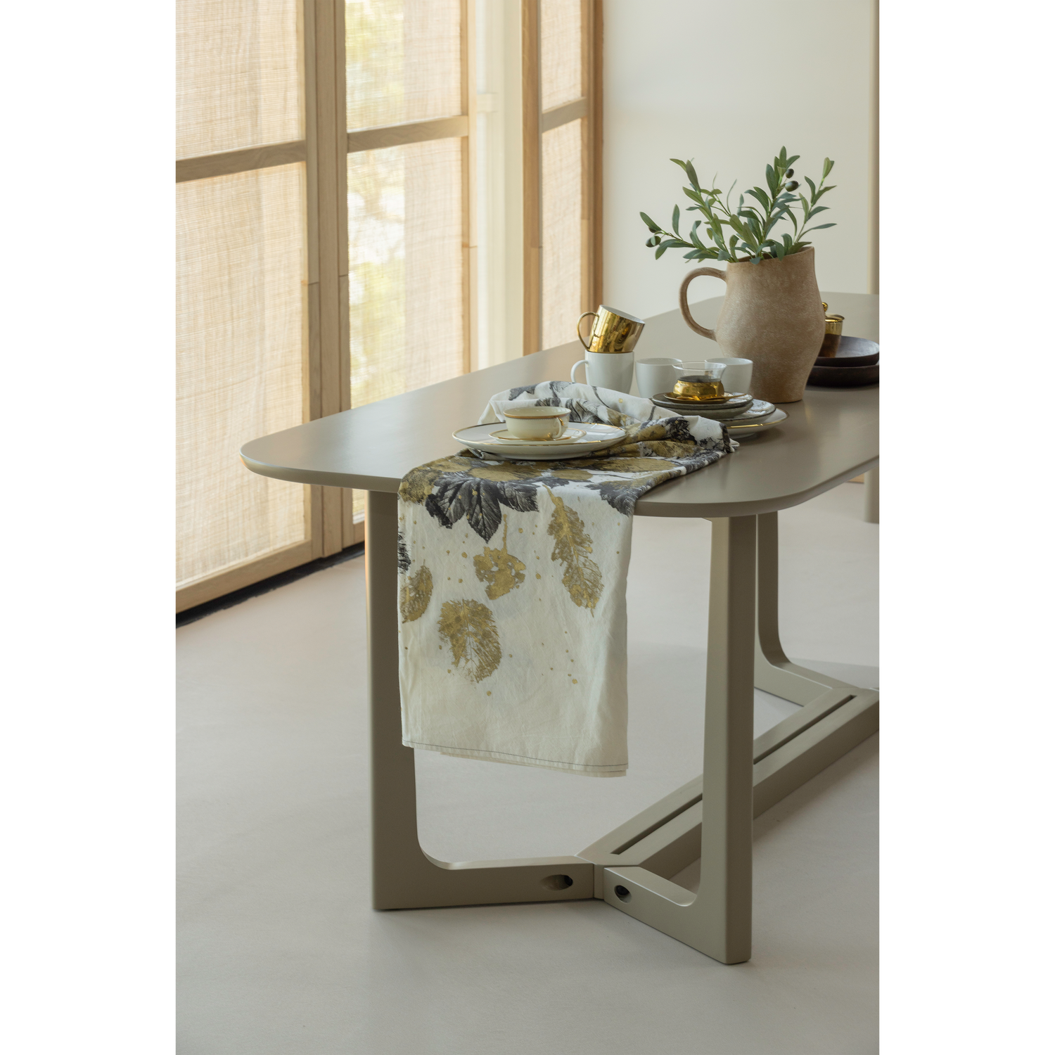 WOOOD Ferion Eettafel - Mango Hout - Mud - 76x240x90