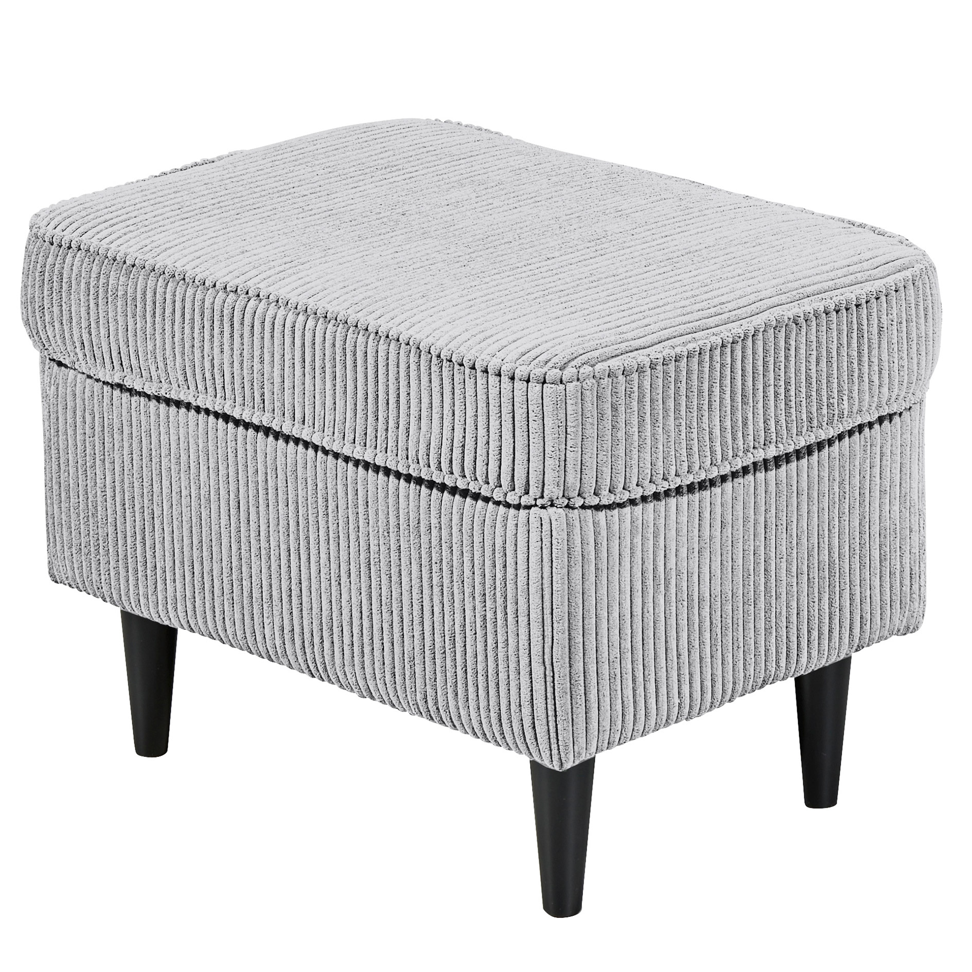 Hocker - dove - Cord - Massivholzfüße
