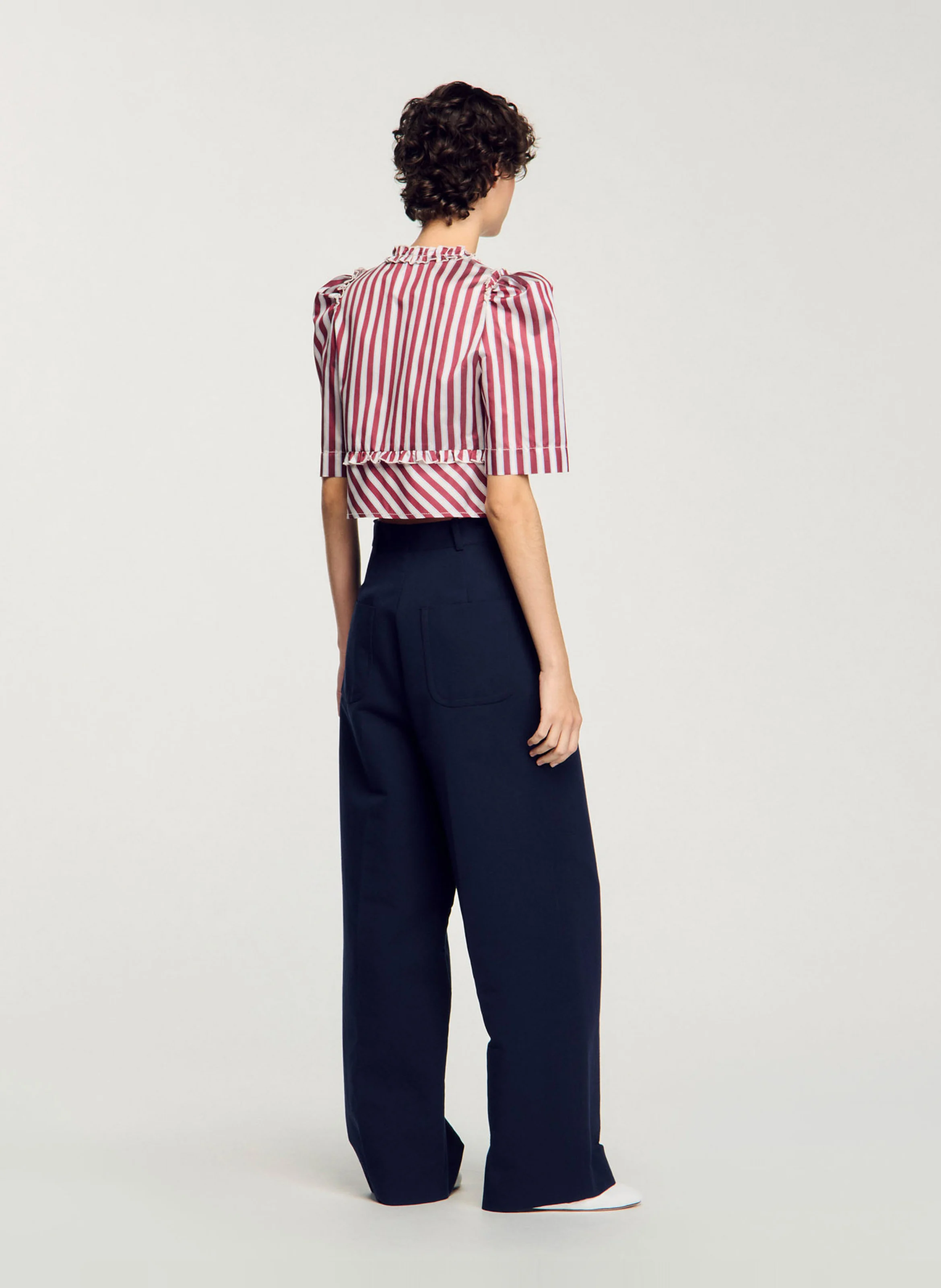 Pantalon de costume en coton mélangé | Bleu