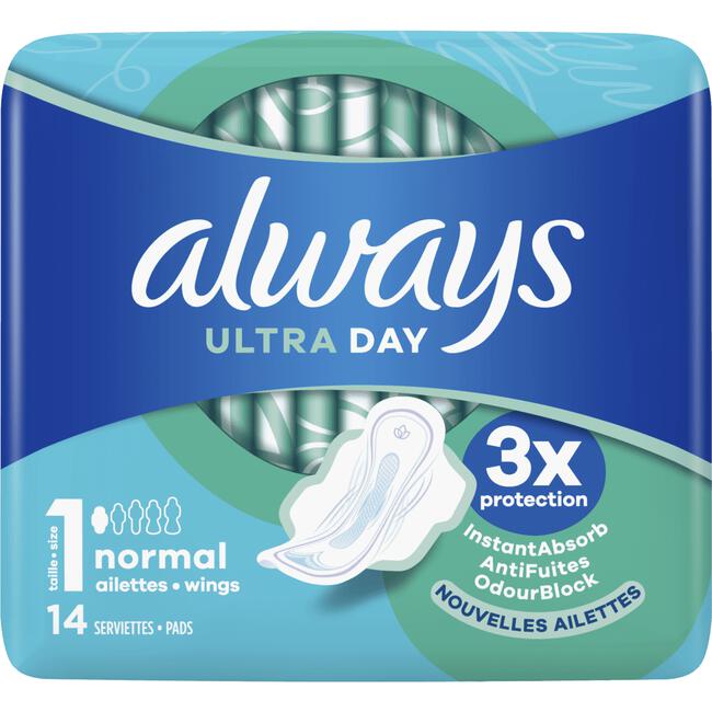 Always Ultra Maandverband Normal Met Vleugels 14 Stuks