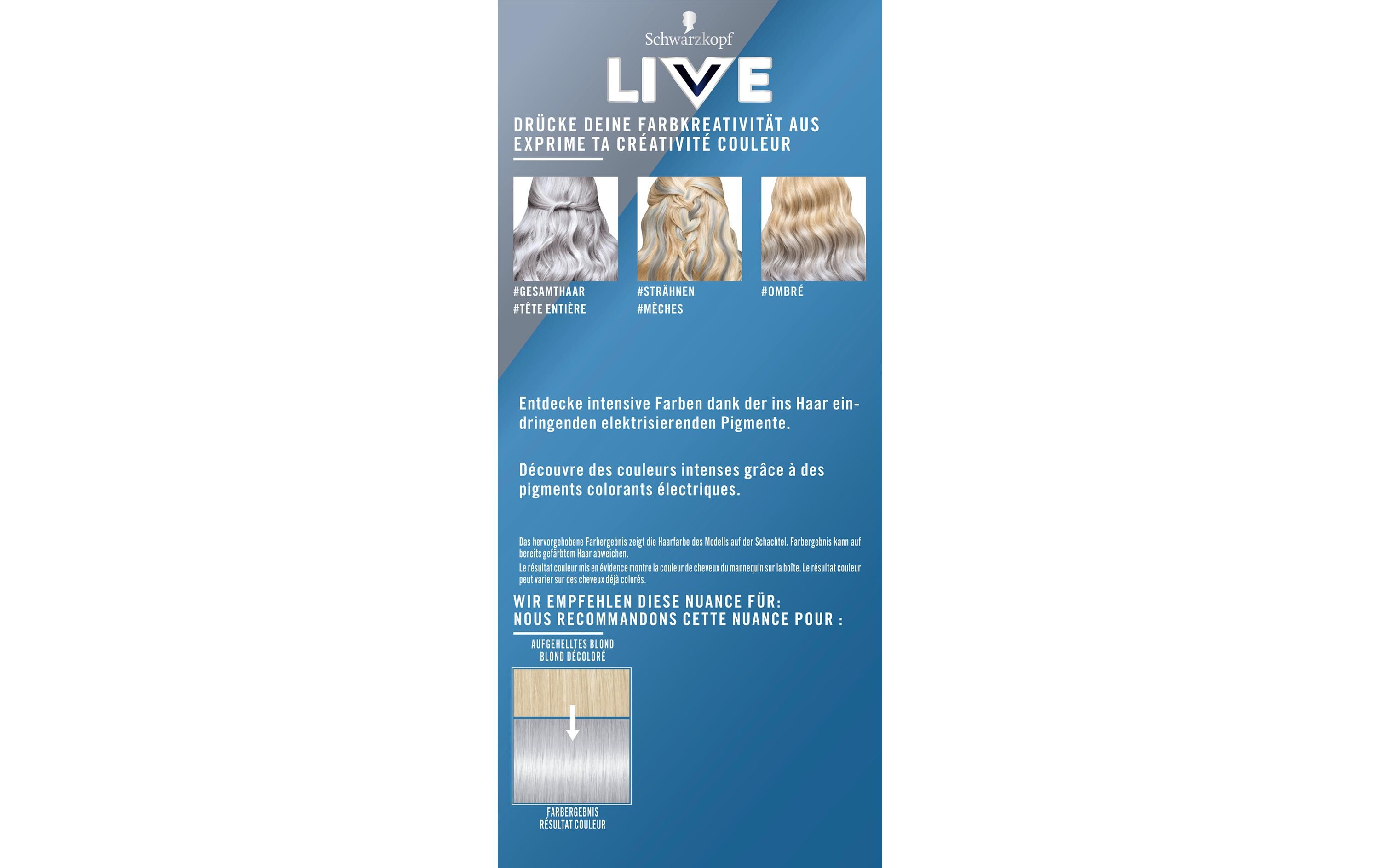 Haarcoloration Ultra Brights 098 Steel SilverIntensive oder pastelle Haarfarbe je nach Wahl