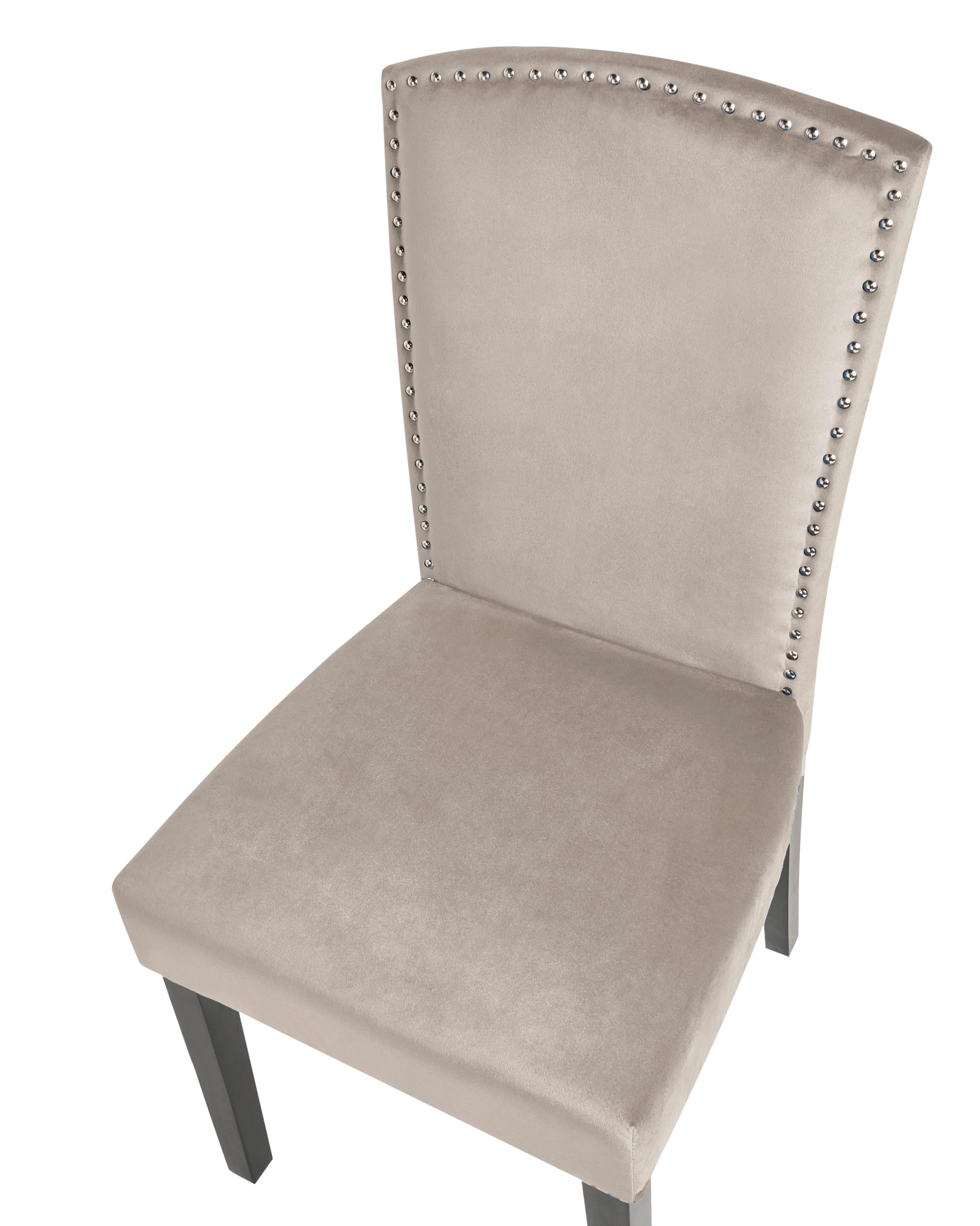 Set van 2 eetkamerstoelen PISECO Fluweel Grijs