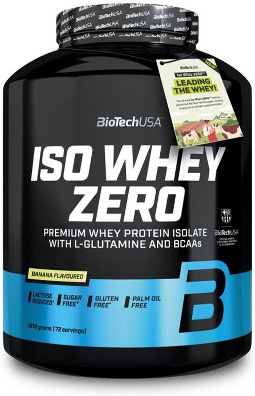 Eiwitshake - Iso Whey Zero - Geen Suikers - Laag Lactosegehalte - Glutenvrij