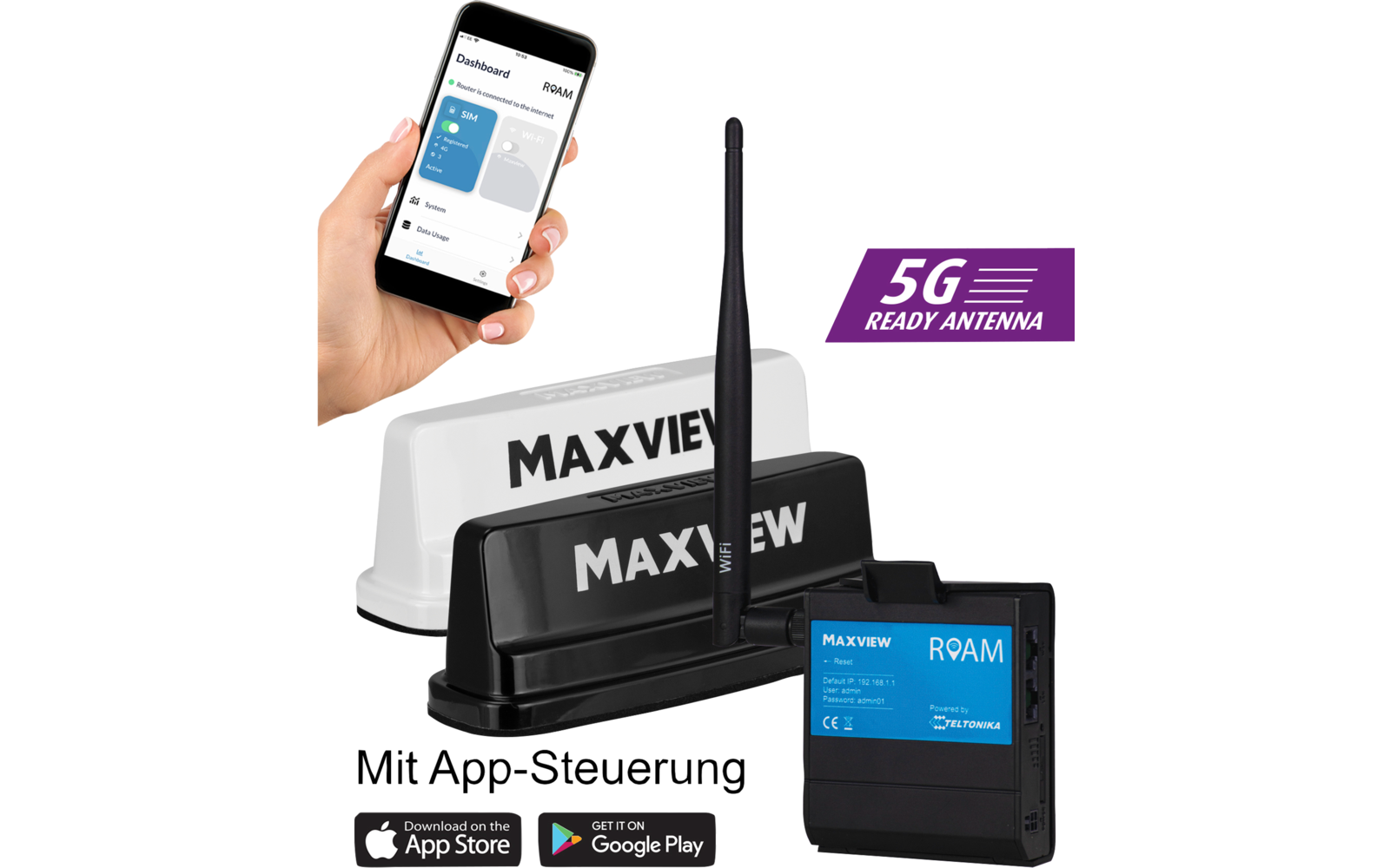 Maxview LTE/WiFi Campervan Roam  schwarz