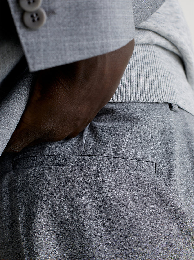 Calças de lã mista com corte justo