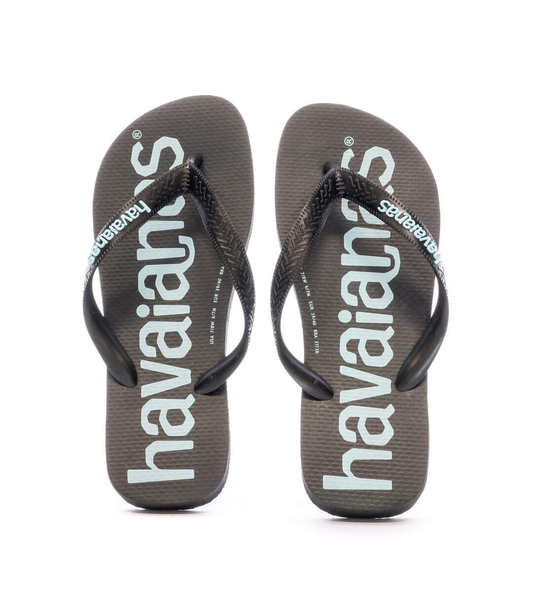 Tongs Noir Mixte Havaianas Logomania