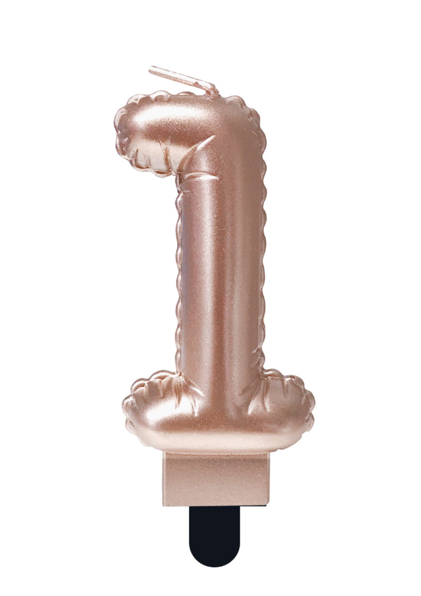 Kaars Folie Ballon Rose Goud 1 10cm